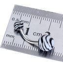 Zebra Pattern Fashionable Navel Ring Croptop Swimwear Belly Dance Accessory White And Black