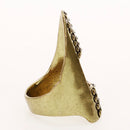 Retro Style Women Girls Square Hollow Alloy Thumb Finger Ring Bronze Fashion Accessory Bronze