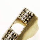 Retro Style Women Girls Square Hollow Alloy Thumb Finger Ring Bronze Fashion Accessory Bronze