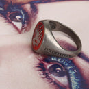 Retro Style Bike Bicycle Ring Bronze Fashion Accessory 9 1/4 Red