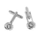 Pair Of Fashionable Men Knot Cufflinks Office Meeting Events Anniversary Supplies Silver
