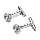 Pair Of Fashionable Men Knot Cufflinks Office Meeting Events Anniversary Supplies Silver