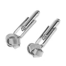 Pair Of Fashionable Men Knot Cufflinks Office Meeting Events Anniversary Supplies Silver