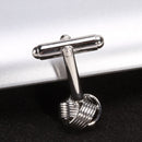 Pair Of Fashionable Men Knot Cufflinks Office Meeting Events Anniversary Supplies Silver