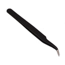 Stainless Steel Anti Magnetic 45 degree Curved Tweezer Nail Art Watch Repair Handicraft Tool 120mm
