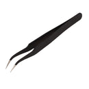 Stainless Steel Anti Magnetic 45 degree Curved Tweezer Nail Art Watch Repair Handicraft Tool 120mm