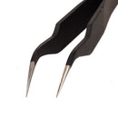 Stainless Steel Anti Magnetic 45 degree Curved Tweezer Nail Art Watch Repair Handicraft Tool 120mm