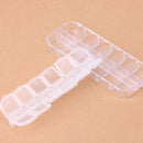 12 Slots Empty Storage Case Box For Nail Art Glitter Rhinestones Craft Kit