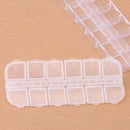 12 Slots Empty Storage Case Box For Nail Art Glitter Rhinestones Craft Kit