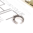 Retro Style Adjustable Spike Open Finger Ring Fashion Accessory 7 3/4 Antique Silver