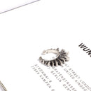 Retro Style Adjustable Spike Open Finger Ring Fashion Accessory 7 3/4 Antique Silver