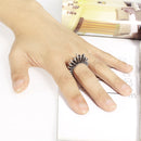 Retro Style Adjustable Spike Open Finger Ring Fashion Accessory 7 3/4 Antique Silver