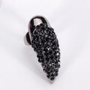 Punk Style Women Bend Fingernail Ring Birthday Party Ornaments Black