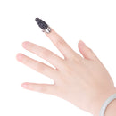 Punk Style Women Bend Fingernail Ring Birthday Party Ornaments Black