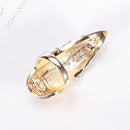 Punk Style Bend Golden Clear Rhinestone Fingernail Ring Birthday Party Supplies