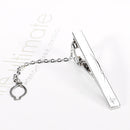 Mens Fashionable Straight With Leaf Pattern Necktie Clip Wedding Birthday Party Ornament Gift