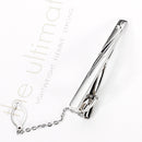 Mens Fashionable Straight With Leaf Pattern Necktie Clip Wedding Birthday Party Ornament Gift