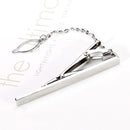 Mens Fashionable Straight With Leaf Pattern Necktie Clip Wedding Birthday Party Ornament Gift