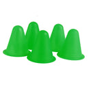 Soft Durable Slalom Cones For Slalom Skating Cone Football Goal Markers Obstacle Marker Sports Equipment Pack of 5PCS Green