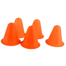 Soft Durable Slalom Cones For Slalom Skating Cone Football Goal Markers Obstacle Marker Sports Equipment Pack of 5PCS Orange