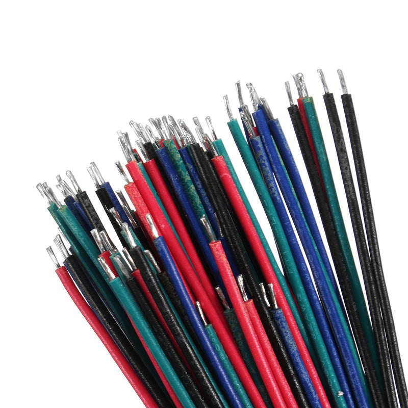 Excellway 10 sets JST 15cm SM 4Pin 22AWG Wire Male and Female Connectors Wire Pitch 2.54mm