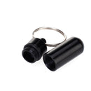 Water-proof Aluminum Alloy Pill Case Pill Aspirin ID Tag Notes Storage Holder With Keychain Pill Box - Black