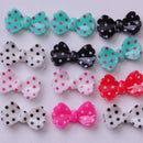 Set Of 20PCS Cute Bowknot Polka Dot Glitter Nail Cellphone Decoration Beauty Supplies Cosmetic Tool