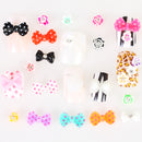 20Pcs Lovely Cute Ribbon Bowknot Candy Nail Art Accessories Cellphone Decoration - Black
