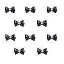 20Pcs Lovely Cute Ribbon Bowknot Candy Nail Art Accessories Cellphone Decoration - Black