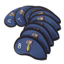 Golf Club Damage Protection Iron Putter Head Cover Set Nylon Protection Case Golf Sports Accessories Pack of 9PCS- Blue