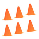 7.8 inch Safety Agility Cone for Sports Fitness Football Soccer Beginners Athletics Field Practice Speed Training Cone Pack of 6PCS Orange