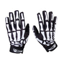 Pair Of Hook Loop Fastener Wrist Closure Durable Sweatproof Full Finger Warm Bike Sports Gloves Black+White XL
