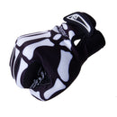 Pair Of Hook Loop Fastener Wrist Closure Durable Sweatproof Full Finger Warm Bike Sports Gloves Black+White XL