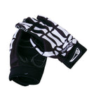 Pair Of Hook Loop Fastener Wrist Closure Durable Sweatproof Full Finger Warm Bike Sports Gloves Black+White XL