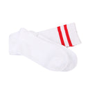 Kids Toddler Girls Knee High Soccer Sports Long Tube Socks Stockings Summer Clothing Red Stripes Charms 1 Pair White