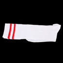 Kids Toddler Girls Knee High Soccer Sports Long Tube Socks Stockings Summer Clothing Red Stripes Charms 1 Pair White