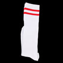 Kids Toddler Girls Knee High Soccer Sports Long Tube Socks Stockings Summer Clothing Red Stripes Charms 1 Pair White