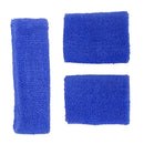 Outdoor Sportswear Sweat Absorbing Soft Comfortable Wear Headwear Headband + Pack of 2PCS Wristband- Light Blue