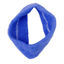Outdoor Sportswear Sweat Absorbing Soft Comfortable Wear Headwear Headband + Pack of 2PCS Wristband- Light Blue