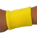 Outdoor Sportswear Sweat Absorbing Soft Comfortable Headwear Elastic Headband + Pack of 2PCS Wristband- Yellow