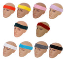 Outdoor Sportswear Sweat Absorbing Soft Comfortable Headwear Elastic Headband + Pack of 2PCS Wristband- Yellow