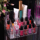Acrylic 24-Slot Lipstick Stand Holder Mascara Brush Cosmetic Organizer Stand Makeup Beauty Supplies Clear