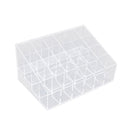 Acrylic 24-Slot Lipstick Stand Holder Mascara Brush Cosmetic Organizer Stand Makeup Beauty Supplies Clear