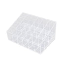 Acrylic 24-Slot Lipstick Stand Holder Mascara Brush Cosmetic Organizer Stand Makeup Beauty Supplies Clear
