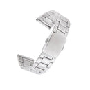 Stainless Steel Deployment Buckle With Straight End Watch Band Strap 22MM Silver