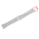 Stainless Steel Deployment Buckle With Straight End Watch Band Strap 22MM Silver