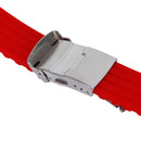 Soft Water Resistant Silicone Watch Band Strap Sports Divers Accessory 22mm Red
