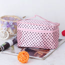 Women Girls Ladies Pink Black Dot Charms Travel Cosmetic Bag Jewelry Organiser Makeup Bag