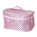 Women Girls Ladies Pink Black Dot Charms Travel Cosmetic Bag Jewelry Organiser Makeup Bag