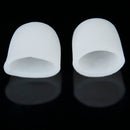 Pair Of Silicone Gel Reusable Washable Toe Caps Pain Reliever FIT FOR Adult Big Toe White
